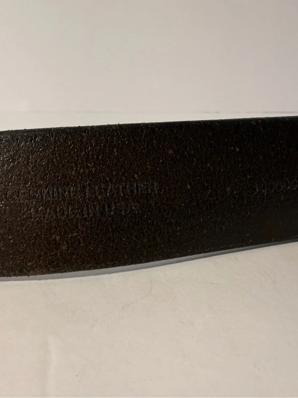 Vintage Made in USA Distressed Brown Leather Belt Size 40 Rugged Workwear